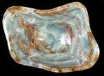 Carved, Blue Calcite Bowl - Argentina #63165-3